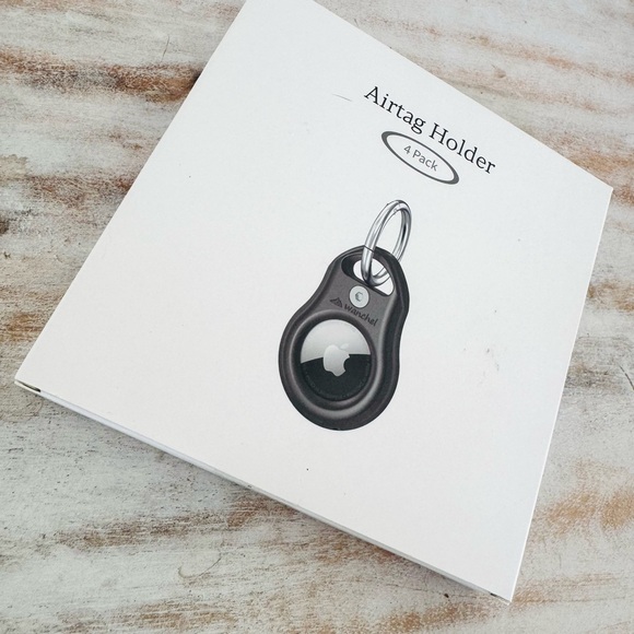 Black Airtag Holder Keychain Set of Four - NWT - New - Picture 4 of 7